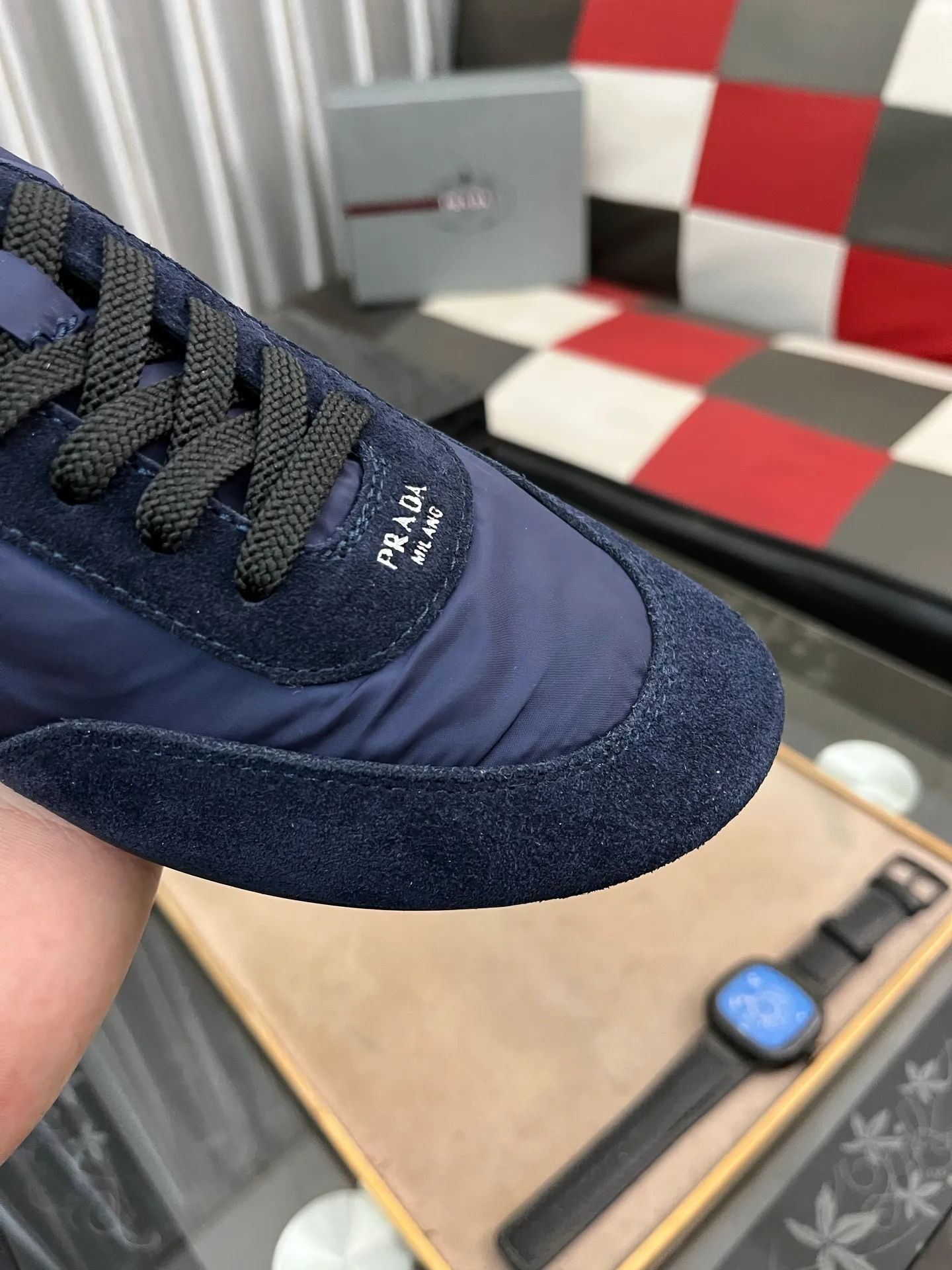 Men's shoes 💰500⌚️⌚️【PRADA】Prada - high-end quality original order 🔍🔍🔍 casual sports shoes - Upper: 🔝Nappa calfskin, brand high mercerized canvas, shoe body brand metal fasteners, tongue silk screen brand logo - Lining: water-dyed cowhide - Outsole: ultra-light TPU foam; molded outsole -Ultra-high quality control and fine workmanship: outstanding (high-end, extravagance, class) -Size: 38-446️⃣colors available
